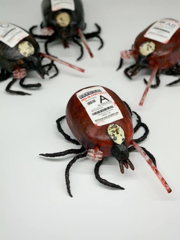 Sarah Lee Blood Tics sculpture