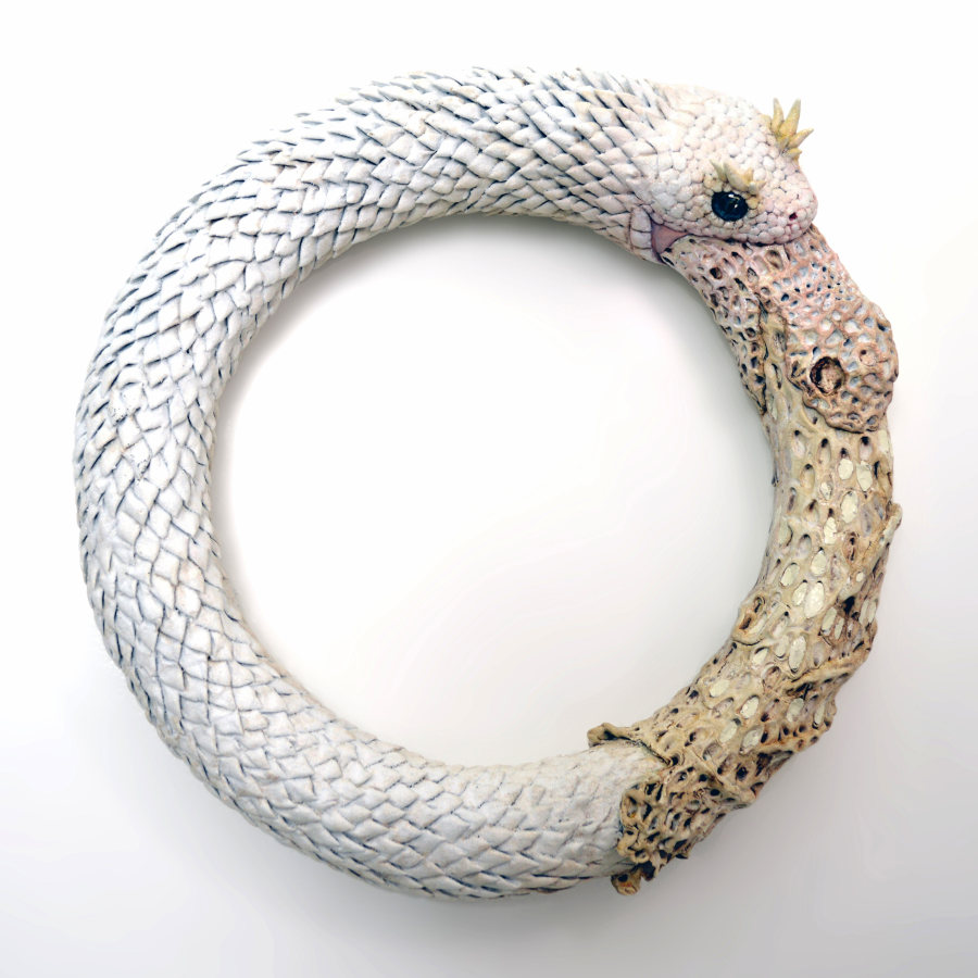 Sarah Lee white snake ouroboros