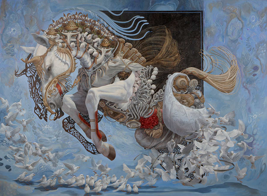 Heidi Teillefer Painting of Flying Horse