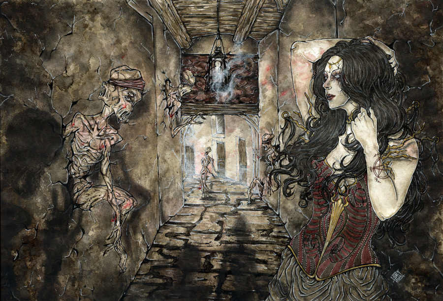 Illusorya gothic dark art painting