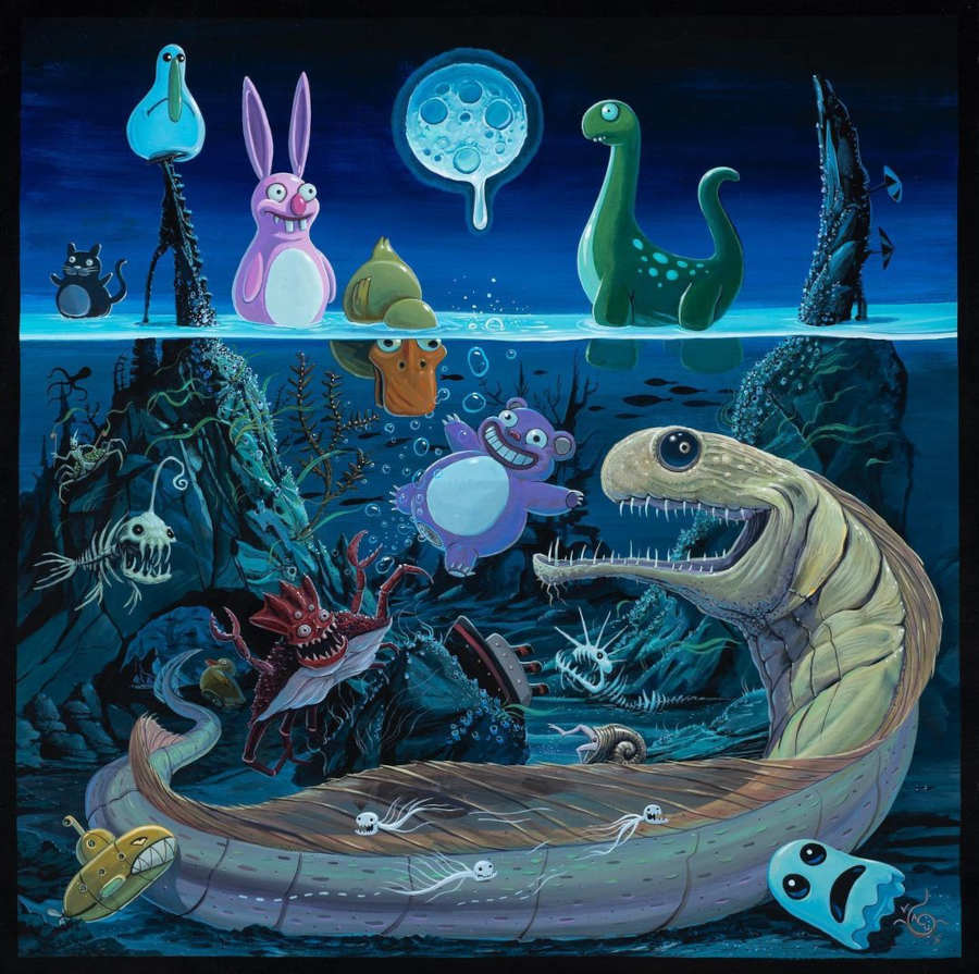 Joe Vaux underwater creature painting