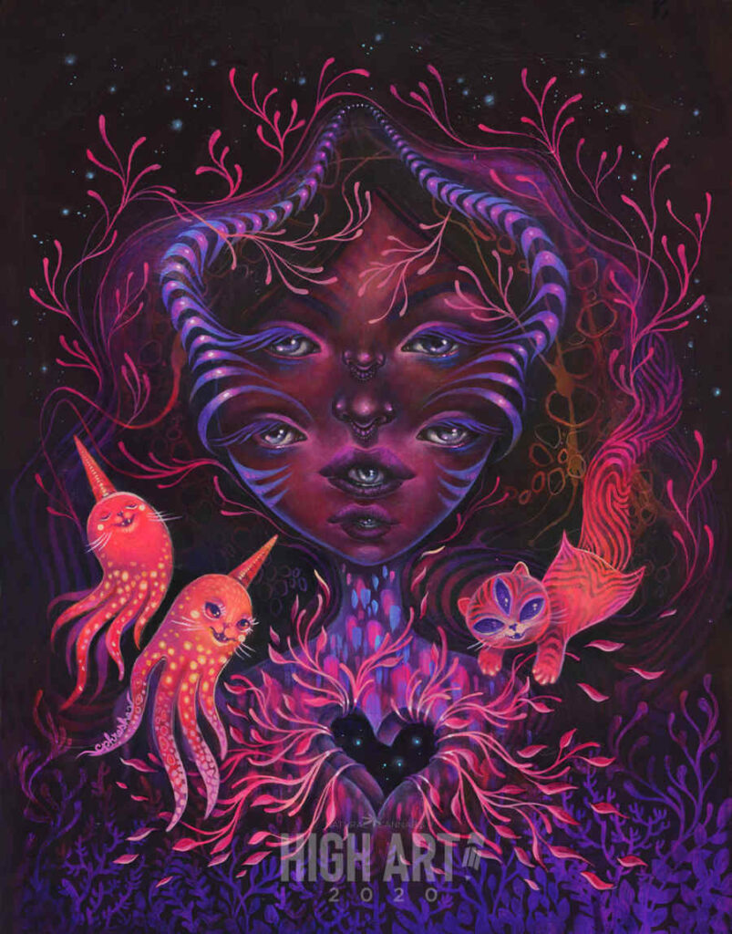 Phresha psychedelic purple creature
