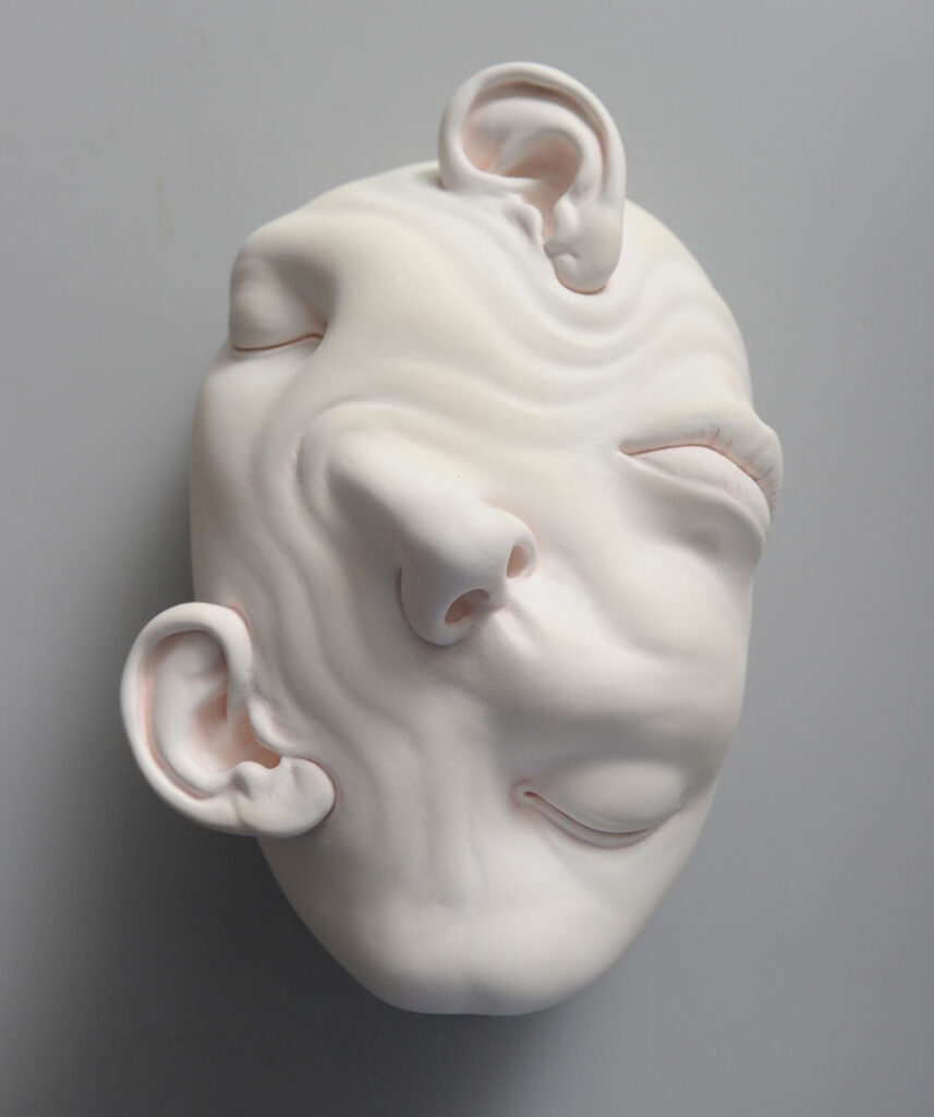 Johnson Tsang surreal face sculpture