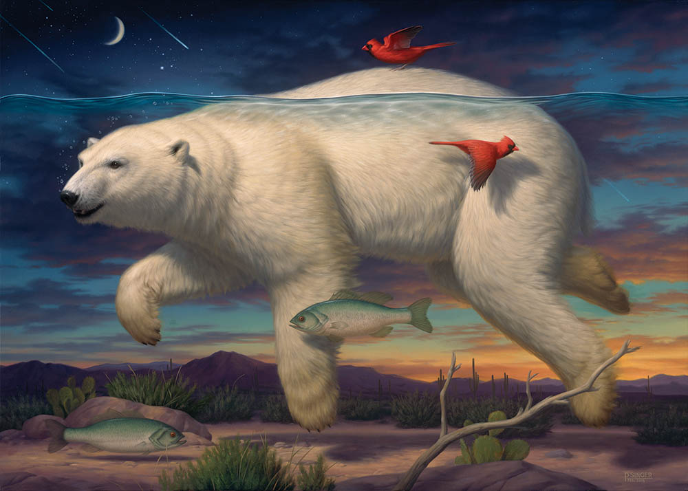 Phillip Singer - surreal polar bear painting