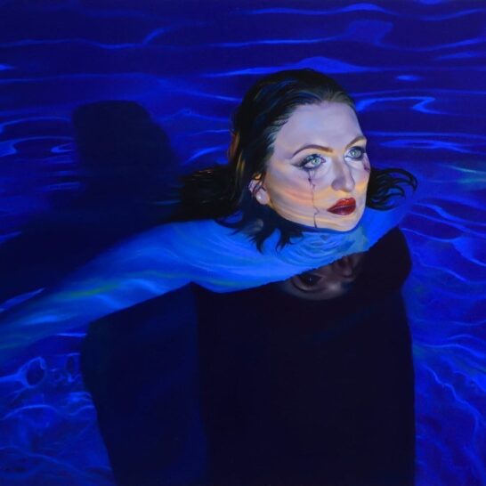 Rachael Bridge blue water crying woman