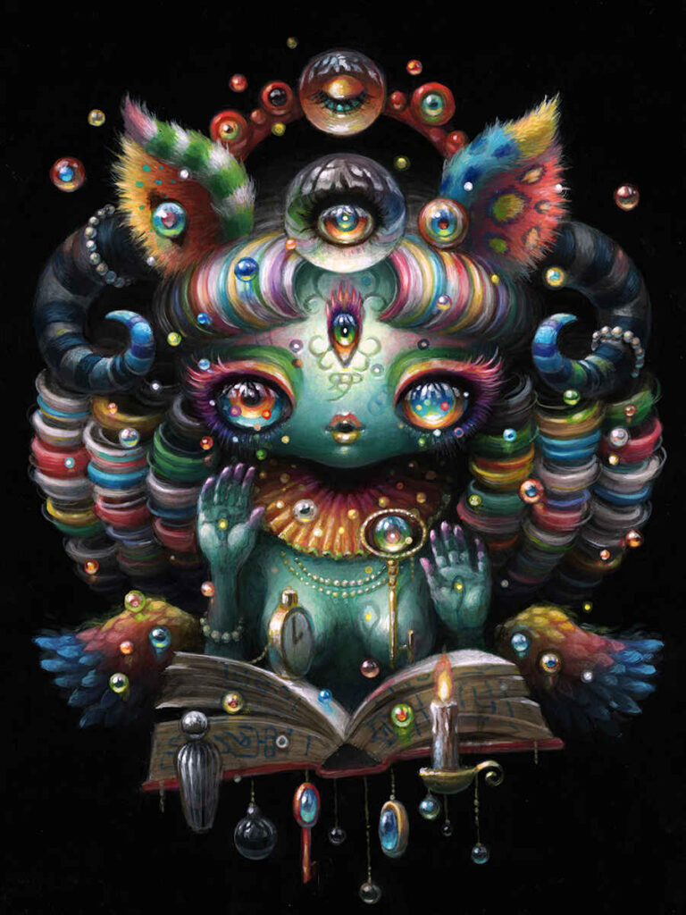 Yoko d'Holbachie magical colourful dream painting