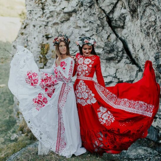 Jaroslava-Wurll-Kocanova-Red-White-Flowered-Dresses