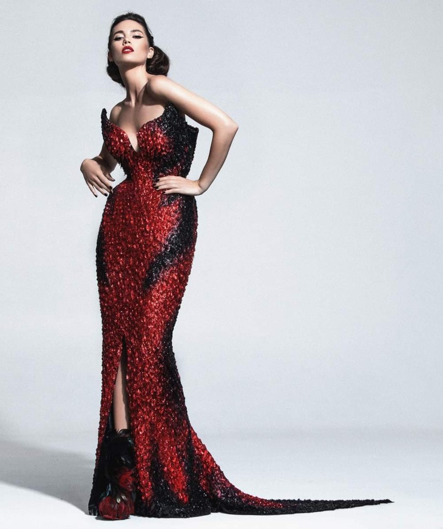 Claudia-Savage-Metal-Scaled-Gown