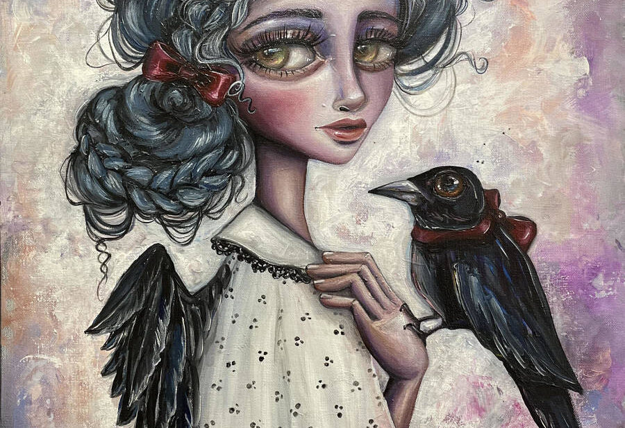 Amanda -Beckham-crow-painting