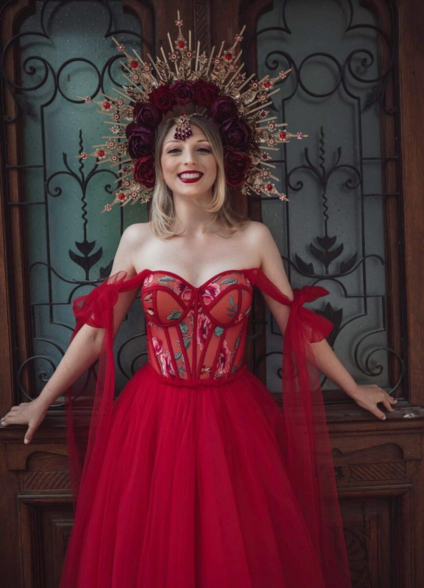 Chotronette-Red-Corset-Tulle-Dress