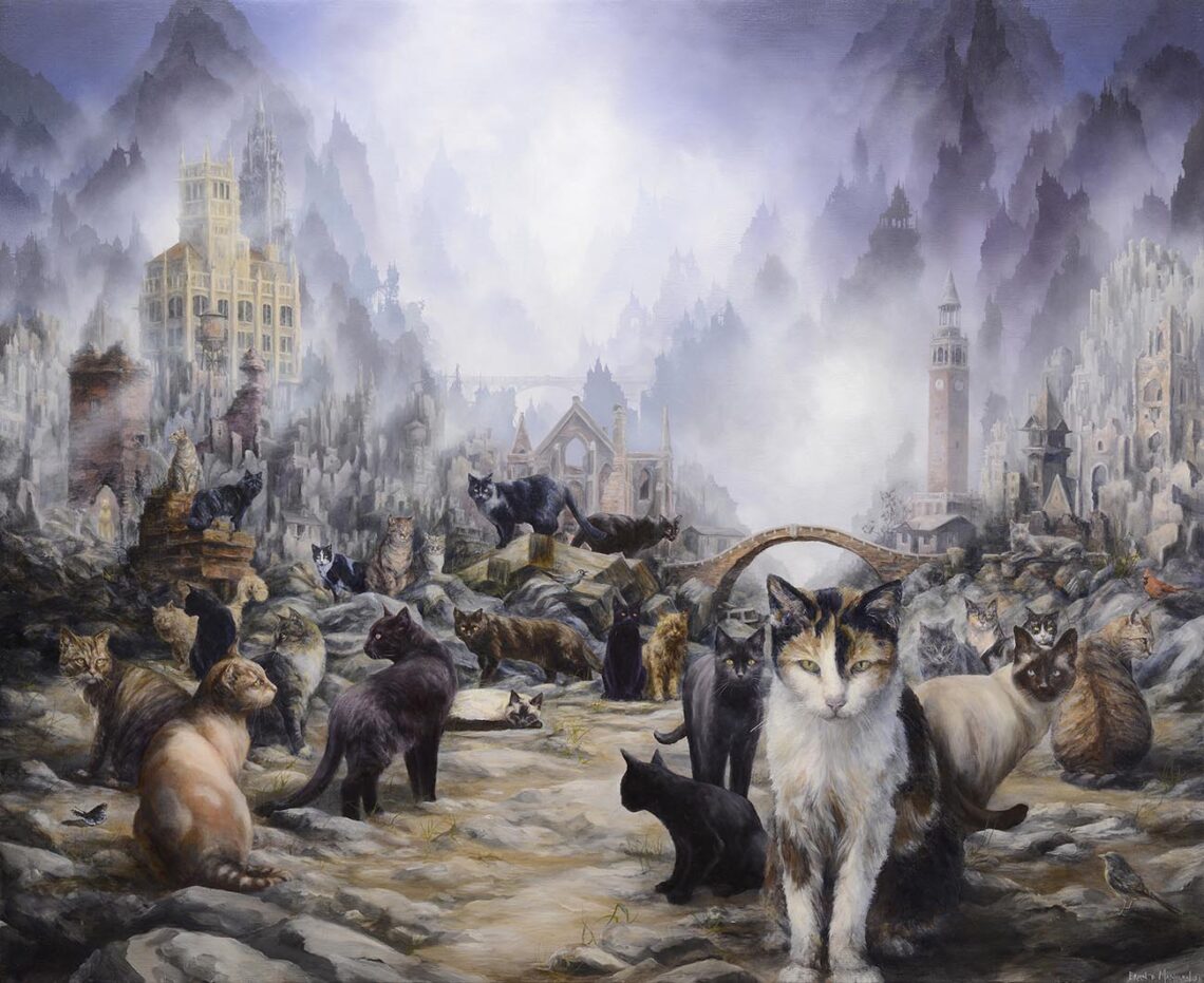 Brian Mashburn - Beautiful Bizarre Magazine - Animalia - cat painting