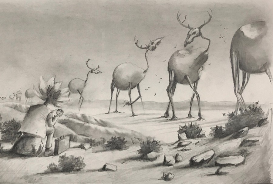 william-d-higginson-pencil-sketch-animals
