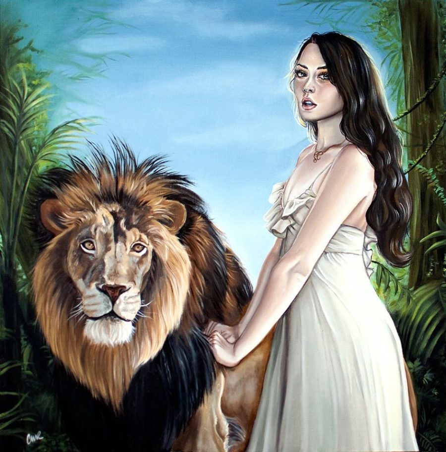 Christina-Ridgeway-Lion-Oil-Painting