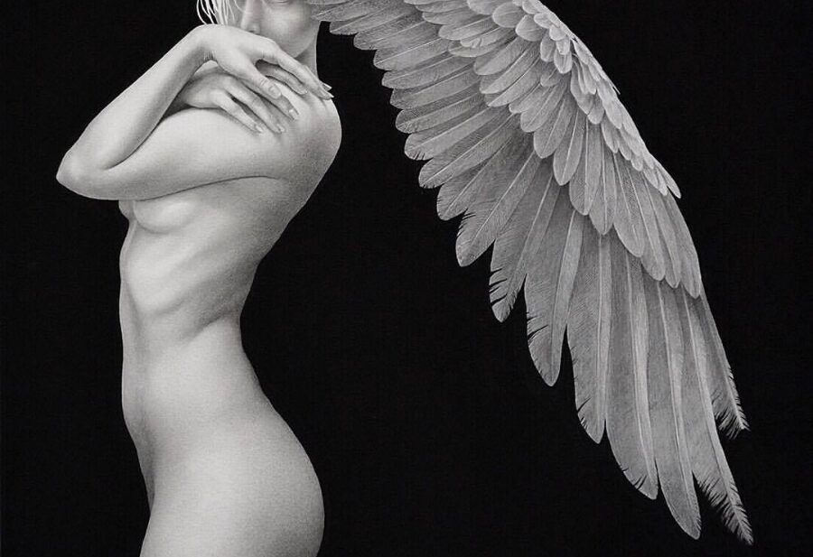 amahi-mori-winged-female-nude-drawing