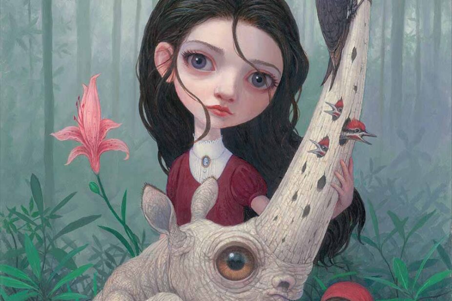 Thomas Ascott - nestled - pop surrealism painting