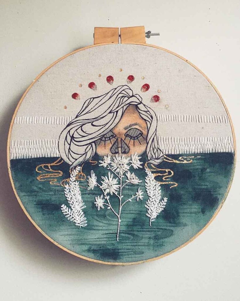 Kim Menapace embroidery