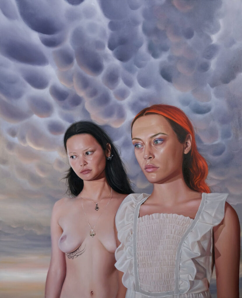 Roxy Peroxyde: What lies behind us. Oil on canvas