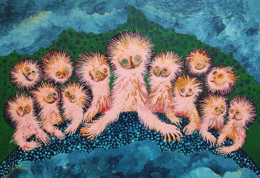 Monkey Painting by Anna Mond