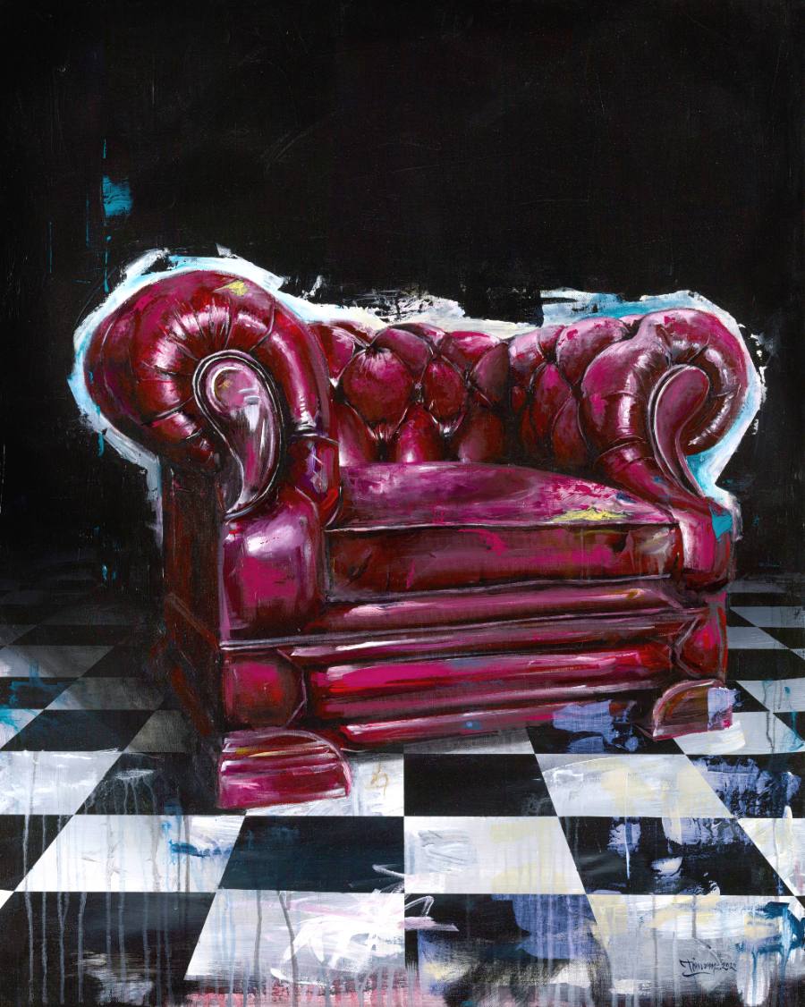 Tommy-Fiendish-Leather-Chair-Painting