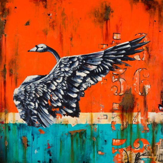 Tommy-Fiendish-Swan-Orange-Turquoise-Rust