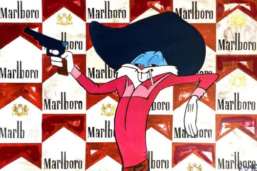 Charlotte Rose painting of Bugs Bunny as a Cowboy