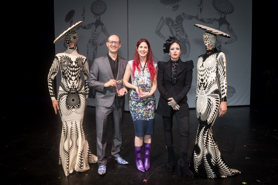 Dawn Mostow and Ben Gould receive the Overall Winner International Design Award 