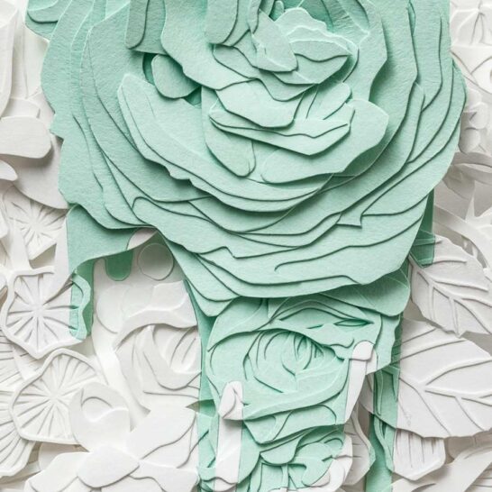 Close-up of Bleed in Green