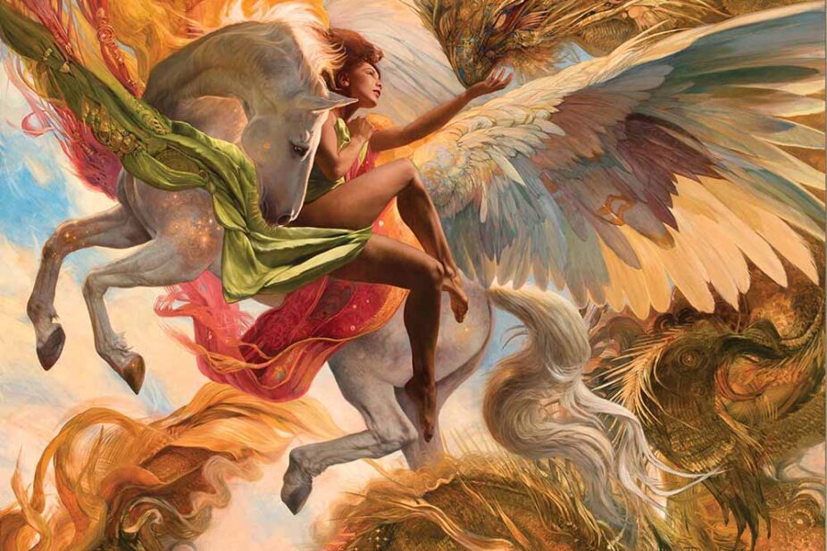 Julie-Bell-Pegasus-Befriends-The-Muses-fantasy-painting