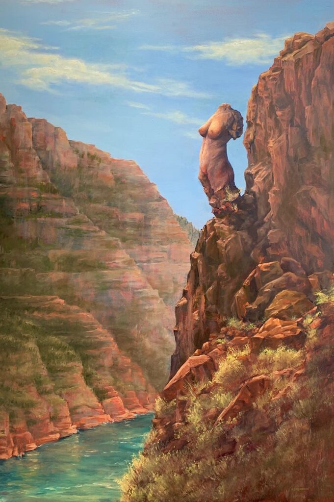 Kristen Eisenbraun painting of cliffs