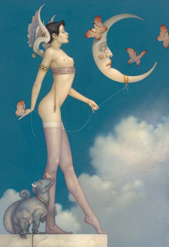 Michael Parkes - Butterfly Moon - painting