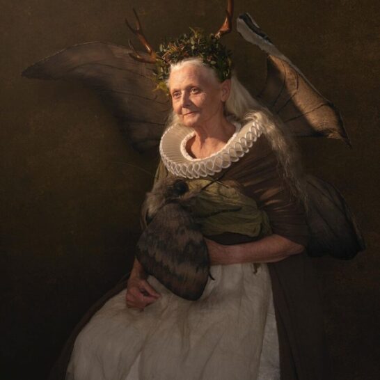 Michela Durisova photoraphy of elderly woman dressed as a fairy godmother