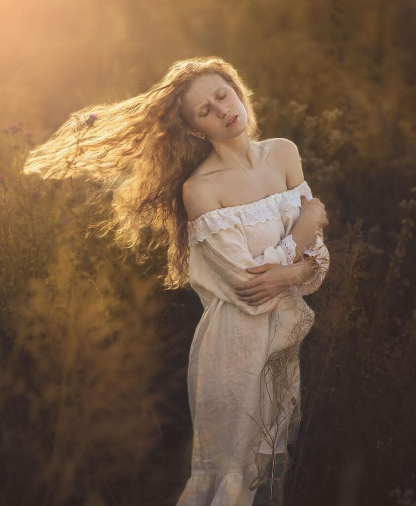 Michaela Durisova photograph of woman outside in golden hour