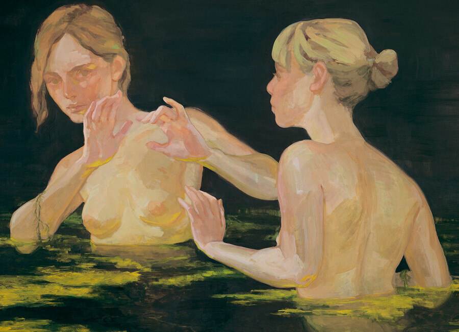 Pond bathers by Rachel Gregor 