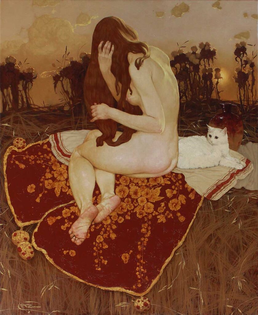 Artem Rohovyi - Тёплый вечер - nude figurative painting
