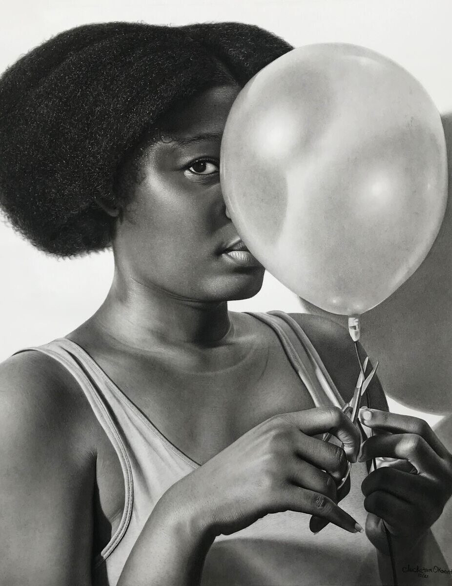 Beauty Behind Balloon by Chiche_Art