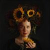 Karen-Hauck-wearing_sunflowers