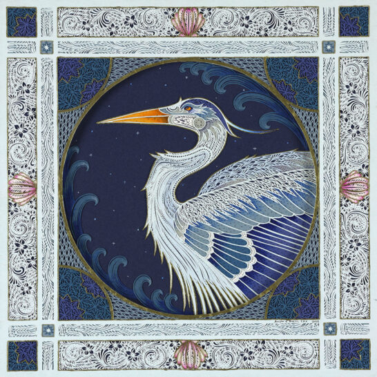 Jennifer Hudson - paper cut sculptor bird crane
