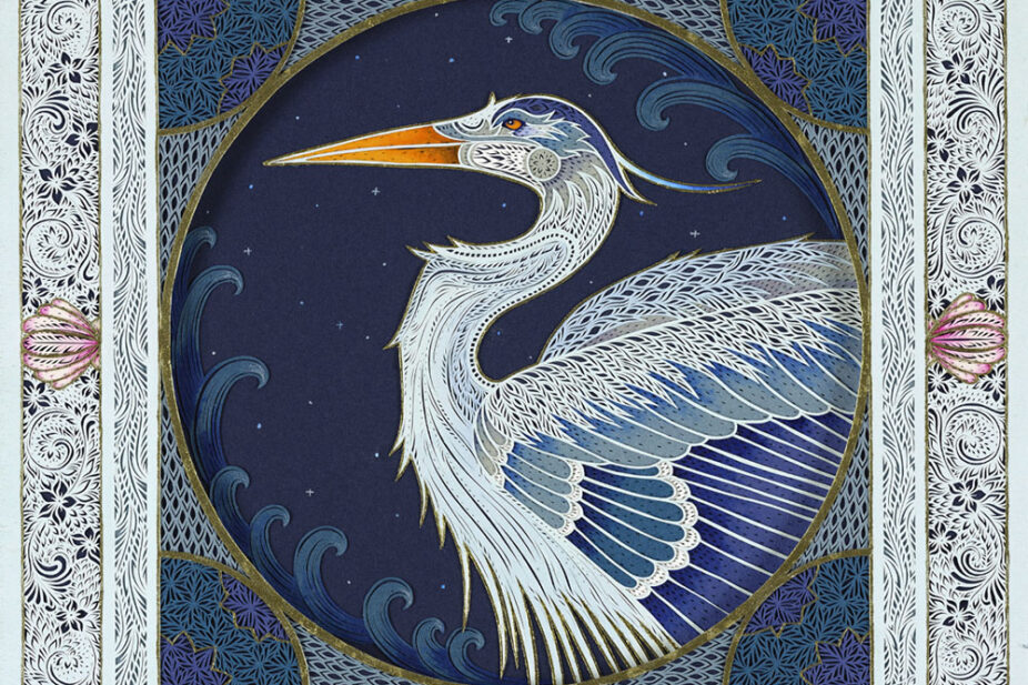 Jennifer Hudson - paper cut sculptor bird crane
